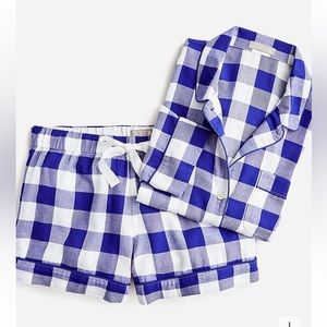Jcrew Long-sleeve flannel pajama short set in buffalo check